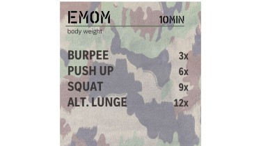 Full body workout: EMOM 10min - body weight