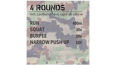 Full body workout: 4 rounds - body weight