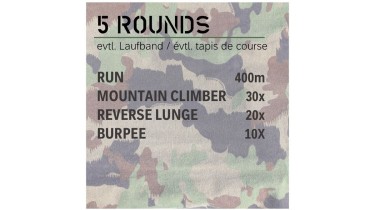 Full body workout: 5 rounds - body weight