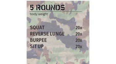Full body workout: 5 rounds - body weight