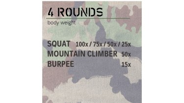 Full body workout: 4 rounds - body weight