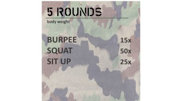 Full body workout: 5 rounds - body weight