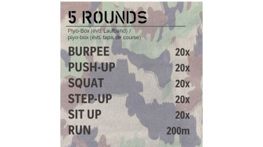 Full body workout: 5 rounds