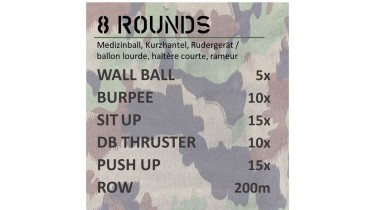 Full body workout: 8 rounds