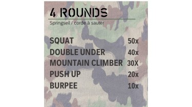 Full body workout: 4 rounds