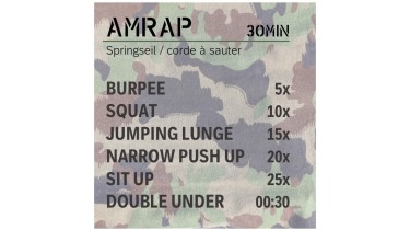 Full body workout: AMRAP 30min
