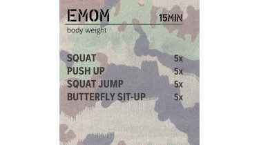 Full body workout: EMOM 15min - body weight