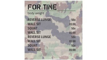 Training lower body: 1 round - body weigth
