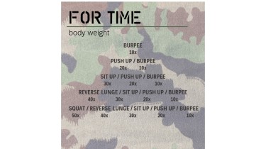 Full body workout: 5 rounds - body weight