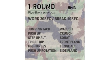 Full body workout: 1 round