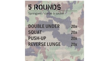 Lower/upper body workout: 5 rounds