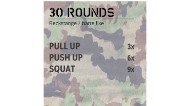 Lower/upper body workout: 30 rounds