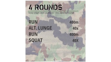 Lower body workout: 4 rounds - body weight